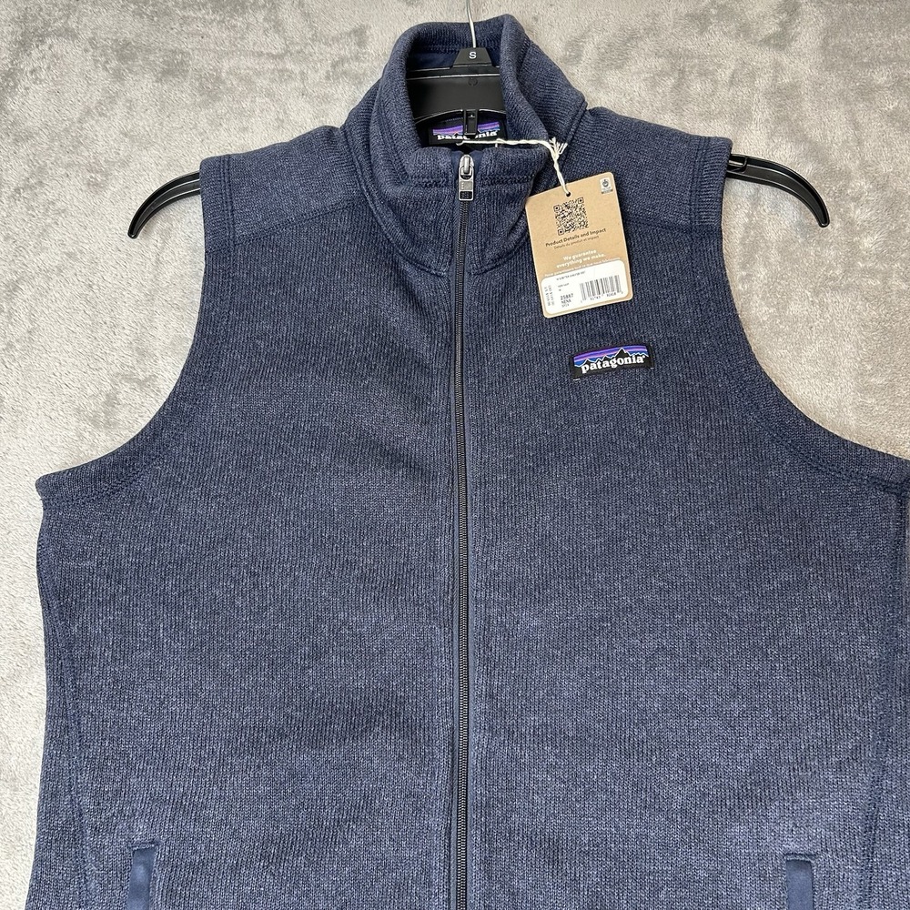 Patagonia Women's Better Sweater Full Zip Vest - Dark Blue New Size Medium - NWT - Picture 2 of 16